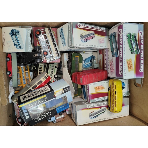 12G - A selection of buses and vehicles, some boxed and unboxed