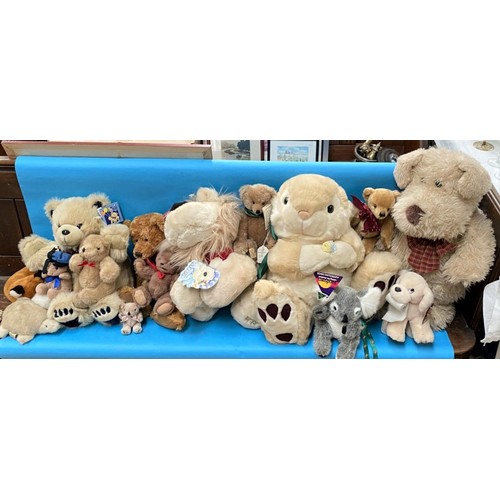 301c - A box of mixed Teddy bears