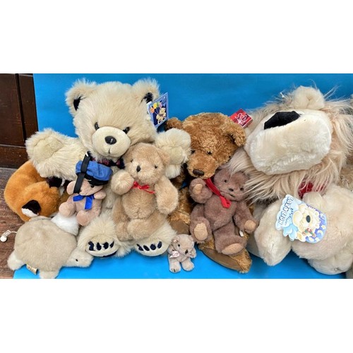 301c - A box of mixed Teddy bears