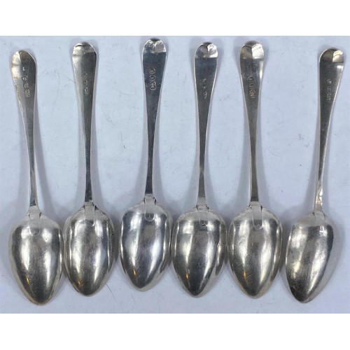 715 - A set of silver spoons, silver napkin ring etc