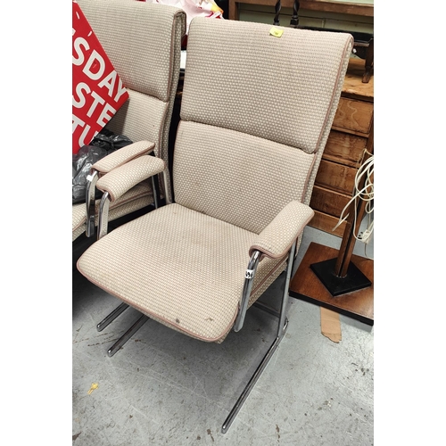 898 - A pair of mid 20th century Merrow associates  armchairs with chrome frame