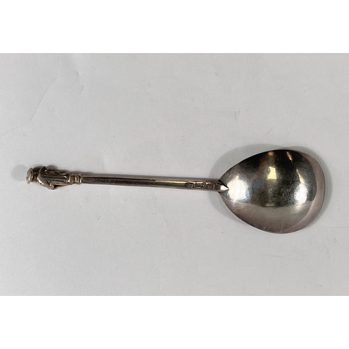 774 - An early 17th century silver apostle spoon with gilt apostle finial London 1603 maker's mark double ... 