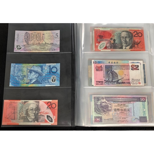 143 - A collection of over 60 world banknotes