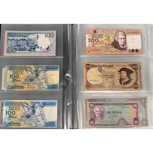 143 - A collection of over 60 world banknotes