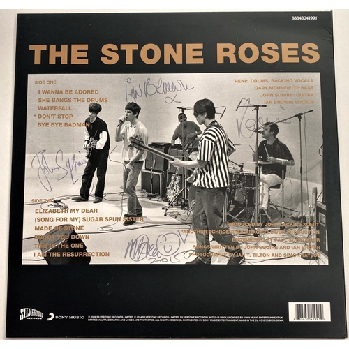 279 - THE STONE ROSES: Silvertone 88843041991 LP with autographed cover (dated 2015)