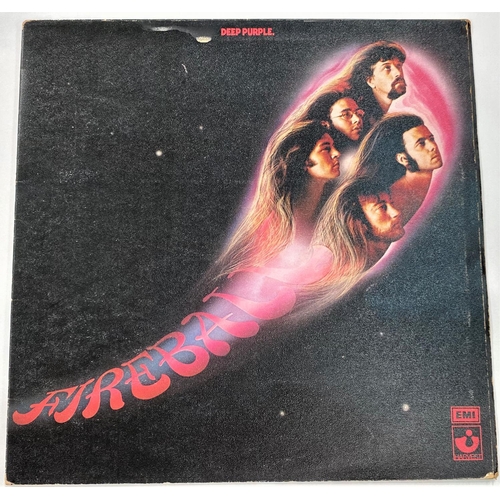 314 - DEEP PURPLE - FIREBALL, Harvest SHVL 793, LP, textured gatefold sleeve, lyric sheet(Vinyl: surface m... 