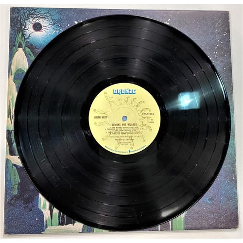 422 - URIAH HEEP - DEMONS AND WIZARDS Bronze ILPS 9193 LP gatefold sleeve, lyric inner sleeve(Vinyl: light... 