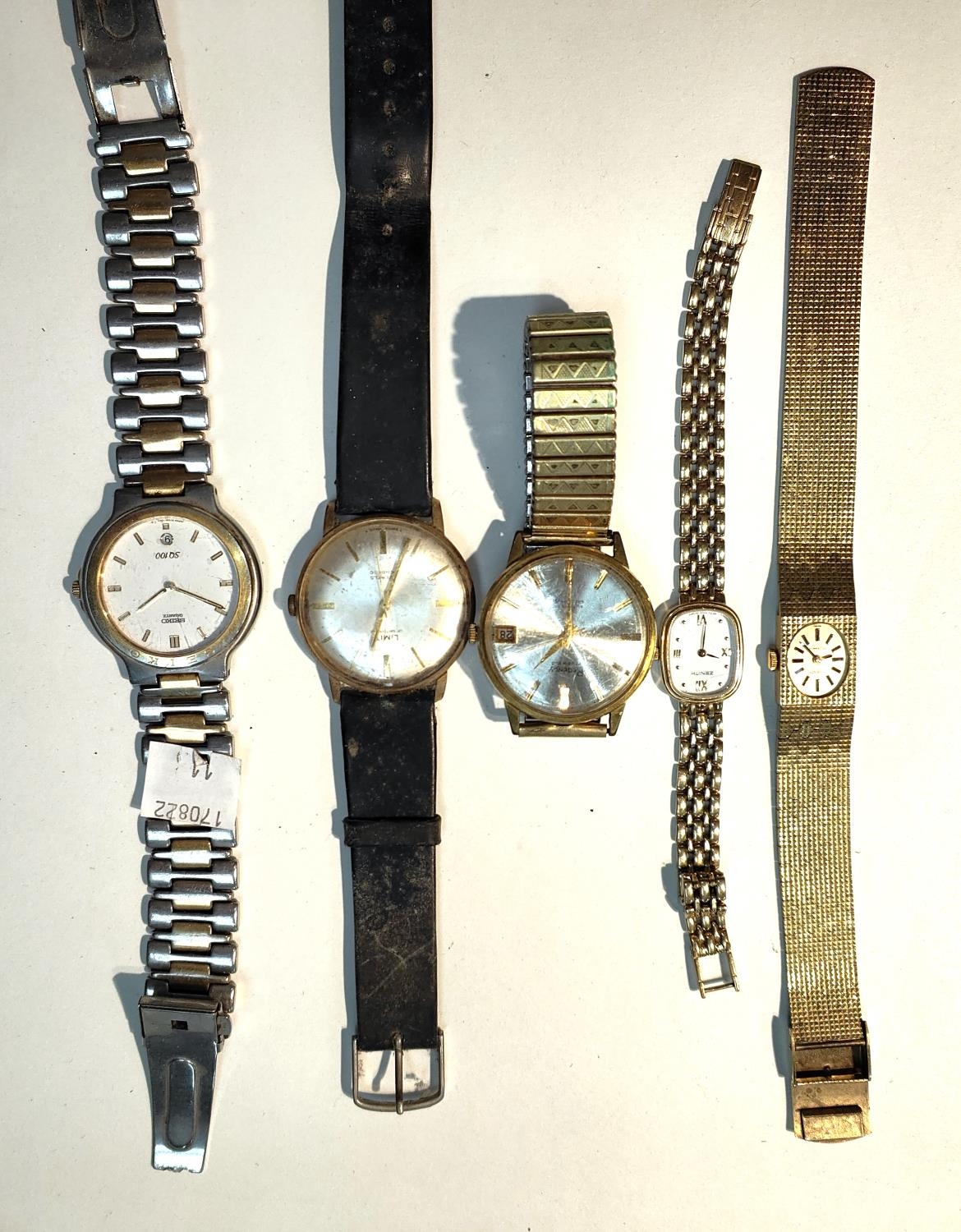 Three gents vintage watches: Regency Automatic; Limit & Seiko Quartz; 2 ...