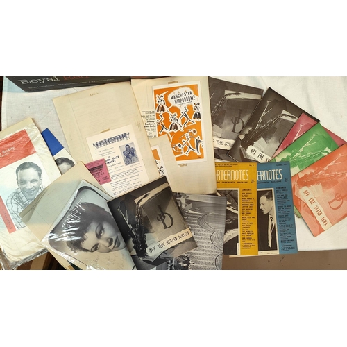 165 - JOHNNY DANKWORTH, a selection of 1950's programmes with tickets, various items of ephemera