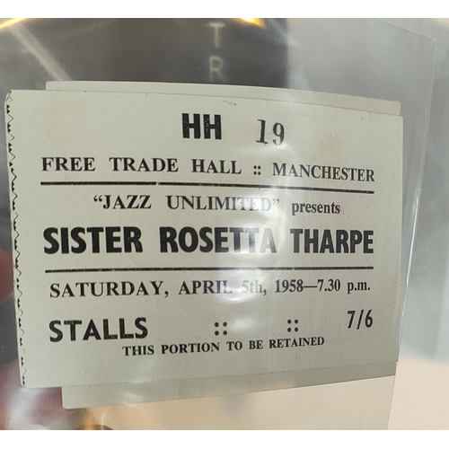 166 - SISTER ROSETTA THARPE, programme with ticket, 1957, another 1958 and a SIGNED publicity photo