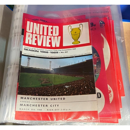 53 - A selection of 1960's/70's Manchester United and Manchester City programmes etc