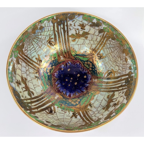 530 - A large Wedgwood Fairyland lustre Imperial style bowl, Poplar Tree pattern to exterior and Woodland ... 