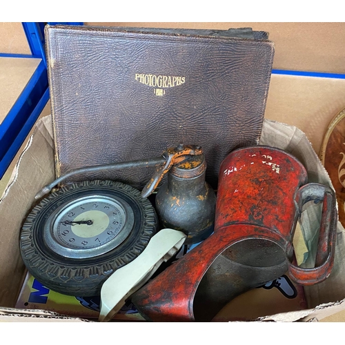 61 - An oil jug and a selection of collectables