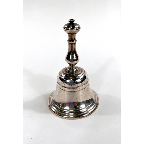 725 - A white metal table bell, bears foreign marks, 7.25oz/225gm