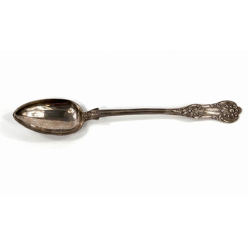 746 - A Victorian hallmarked silver Scottish basting spoon, king's pattern, monogrammed 'N', Glasgow 1847,... 