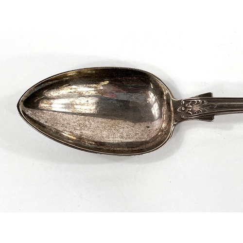 746 - A Victorian hallmarked silver Scottish basting spoon, king's pattern, monogrammed 'N', Glasgow 1847,... 