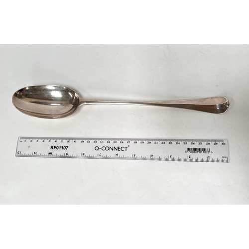 779 - A George I early 18th century Hanoverian pattern Britannia Standard silver basting spoon, London, 17... 