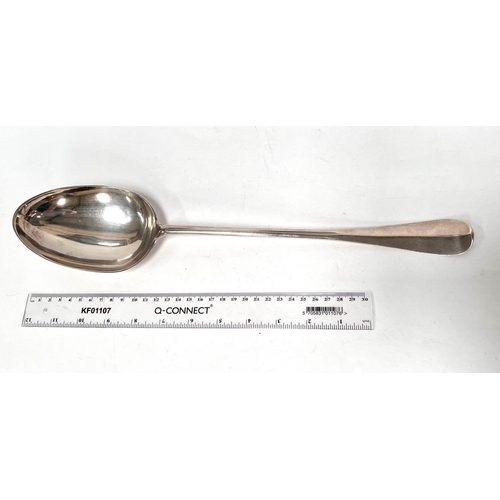 819 - An 18th century Scottish silver hash spoon, Glasgow, 1776-80, Milne and Campbell makers, 6.8oz, 39cm