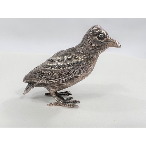 826 - A silver figure of a Dodo bird, import mark for Berthold Hermann Muller London, 2.1oz 