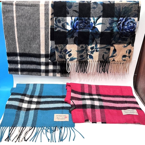 93 - BURBERRY - 3 Cashmere scarves and a Cashmere snood