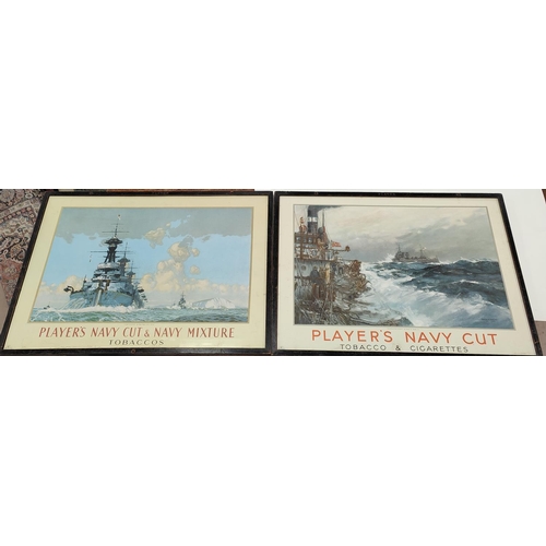 840A - A pair of Players originally framed advertising prints, for Player's Navy cut and Navy Cut Mixture, ... 