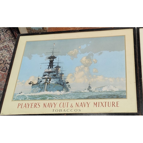 840A - A pair of Players originally framed advertising prints, for Player's Navy cut and Navy Cut Mixture, ... 