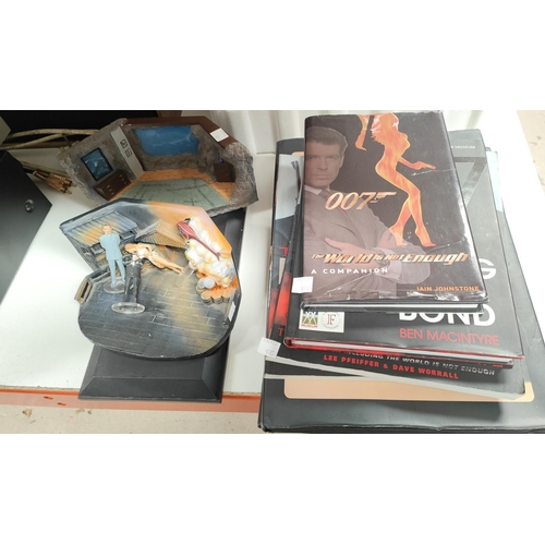 97C - James Bond books and a part James Bond diorama