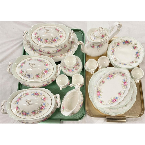 550 - A Cottage ware tea for two set; a Midwinter Blue Dahlia part dinner serviceNo bids sold with next lo... 