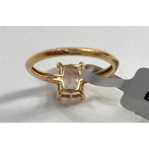 667 - 5 hallmarked silver rings set with Aquaprase and champagne small diamonds, Morganite; Andalusite&nbs... 