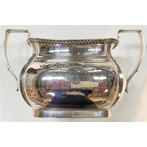 717 - A hallmarked silver sugar bowl and cream jug in the Georgian style, Birmingham 1898, 7.5oz