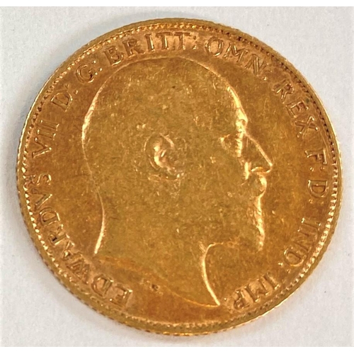 731 - An Edward VII half sovereign 1908