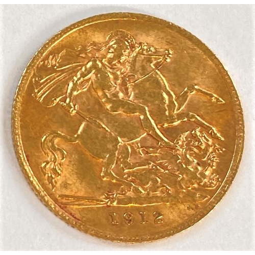 732 - A George V half sovereign 1912