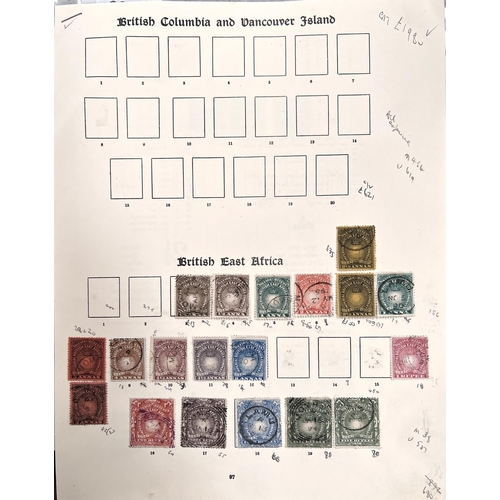 399 - British East Africa, colln on 3 pages incl 1890 to 5R (2), 1895 to 1R, SG90 mint, 1896 to 5R Mixture... 