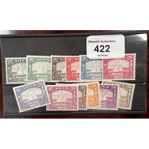 422 - Aden 1937 Dows set to 10R mint