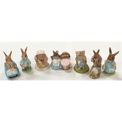 552 - 8 Beswick Beatrix Potter figurines, including: Peter Rabbit, Mrs Flopsy Bunny, Mrs Tiggy-Winkle buys... 