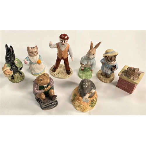 558 - 8 Royal Albert Beatrix Potter figurines, including: Tabitha Twitchit, Tom Kitten & Butterfly, Mr... 