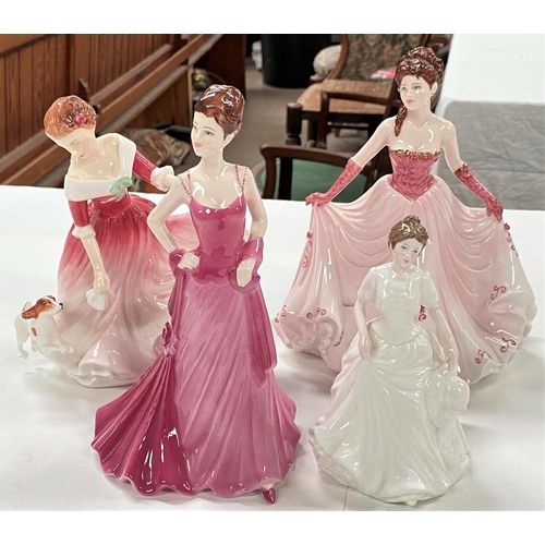 563 - Two Royal Doulton figures:  Harmony HN4096; My Best Friend HN3011; 2 Coalport figures:  Ha... 