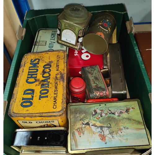 160 - A selection of vintage tins etc