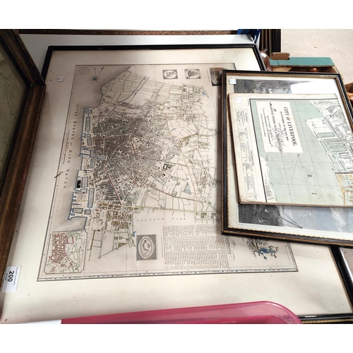 200 - LIVERPOOL and it's ENVIRONS, William Swire, 1824, 40 x 33cm,a view of Liverpool 1816, folding map an... 