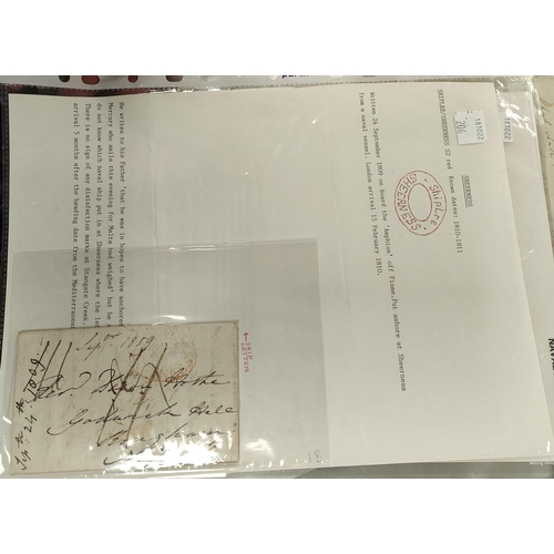 206 - NAPOLOLEONIC CAMPAIGN LETTER: Captain Sir William HOSTE from H.M.S AMPHION, 1806 and another dated 1... 