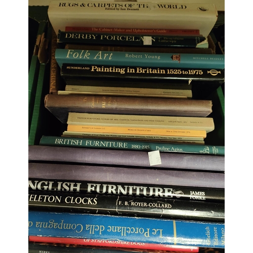 240 - A selection of books on antiques and collecting, a quantity of auction catalogues