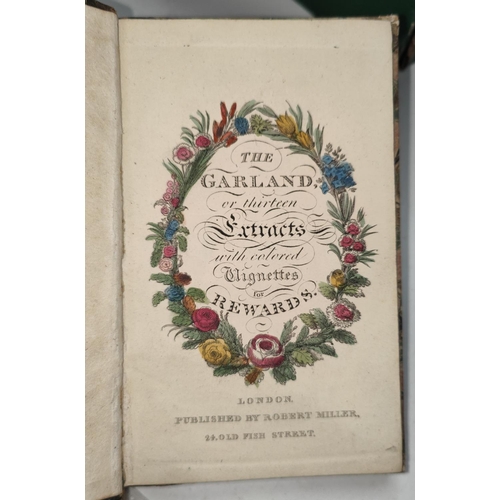 251 - MILLER(R) pub. - The GARLAND, or thirteen Extracts with coloured Vignettes, hand coloured, 12pp cata... 