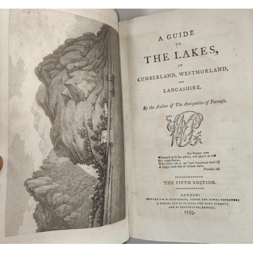 266 - WEST (Thomas) - A Guide to the Lakes in Cumberland, Westmorland and Lancashire, 5th ed, folding map ... 