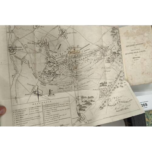 271 - BAIN (N) - The Battles of Quatre Bras, Ligny and Waterloo, 2nd edition folding map frontispiece, mod... 