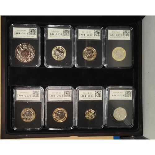 309 - GB: a 2016 Date stamp collection of 8 £2 coins, cased