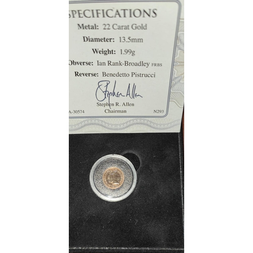 322 - GB: 2013 quarter sovereign, 1.99gm, cased