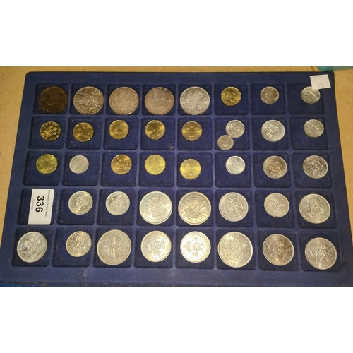 336 - GB: a tray of coins in bright condition QV - GVI