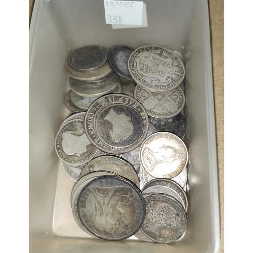 338 - GB - a quantity of pre 1920 silver coinage, 400gms