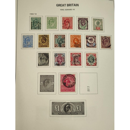 359 - GB: a collection of stamps QV-QEII including Penny Black, Two pence Blue (imperfect, 1d red plates e... 