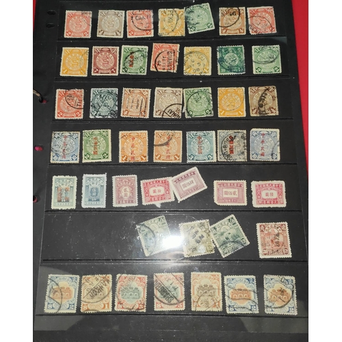 367 - CHINA: A collection of modern and vintage stamps on 10 stock book leaves